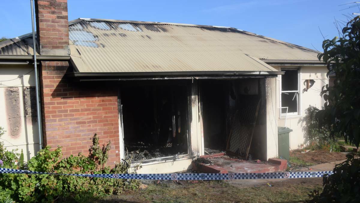 The family home in Monger St was completely gutted by fire.
