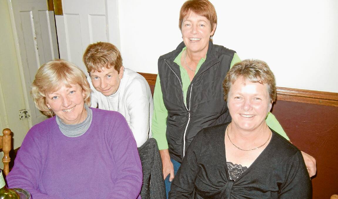 In town for the Grenfell Women’s Open Golf Tournament were Jan Roughley and Lyn Morgan of Bathurst, Marg Hobby of Orange and Denise Simpson of Bathurst. The girls were out on Saturday evening with Marg to celebrate her sister Colleen Handcock’s birthday.