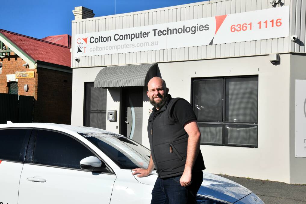 Mitch Colton, or 'chief geek of Colton Computer Technologies, is looking forward to the Western NSW Business Awards in Orange this Friday, June 23. Picture by Carla Freedman.