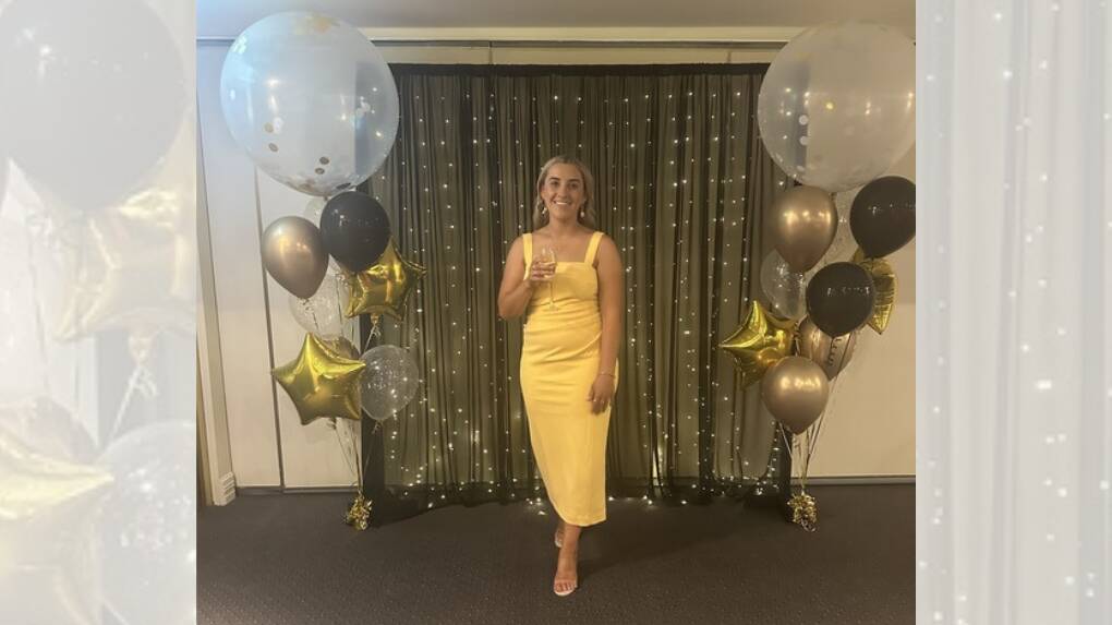 Newest part-time employee at Orange Physiotherapy and Sports Injury Clinic, Isobelle pictured Offord at a function. Picture supplied.