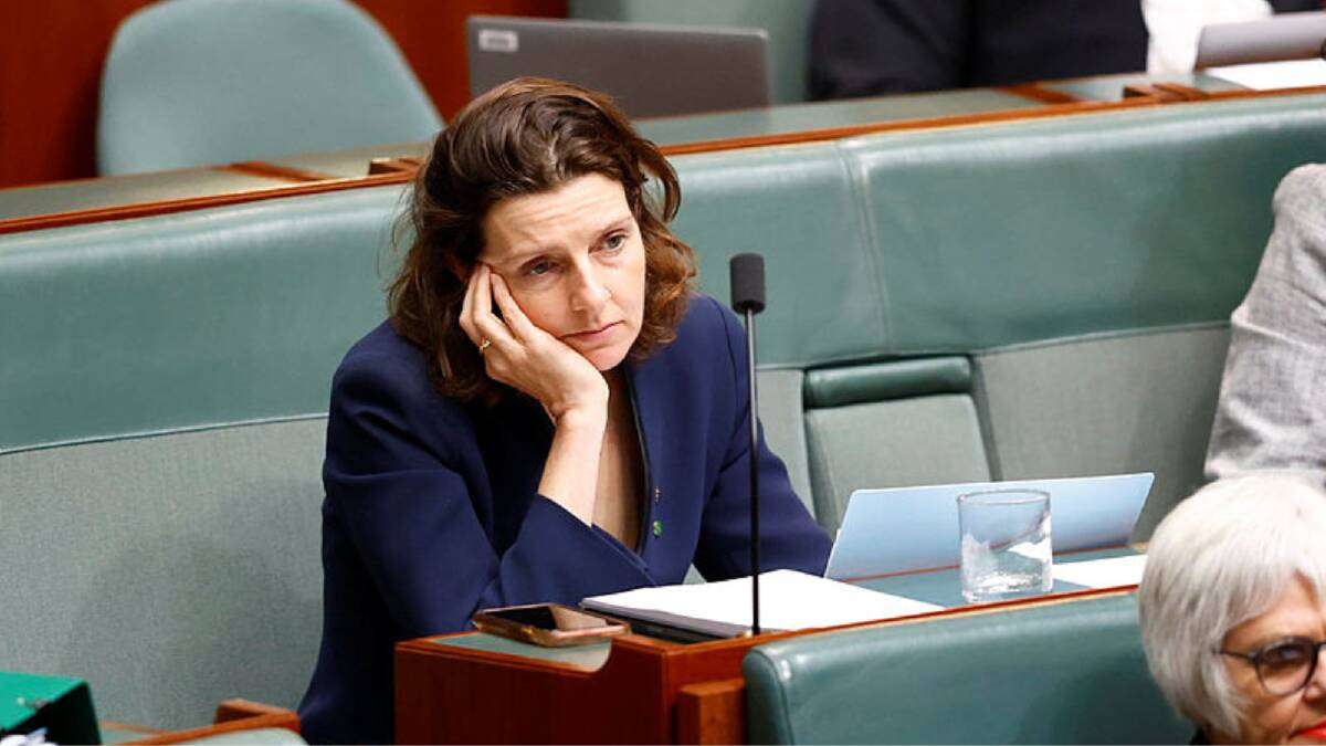 Wentworth MP Allegra Spender during question time in Parliament. Picture Keegan Carroll
