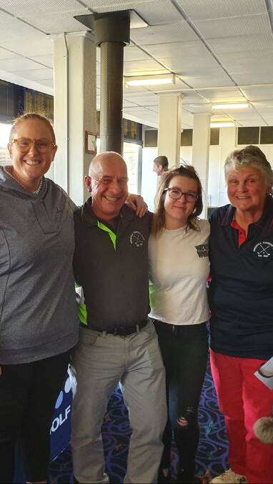 Grenfell Golf: Chantel, from NSW golf, Barry Green, Elyse Troth and Virginia Drogemuller.