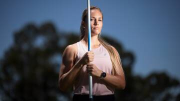 Javelin thrower Kelsey-Lee Barber is eyeing Olympic gold. Picture by Sitthixay Ditthavong
