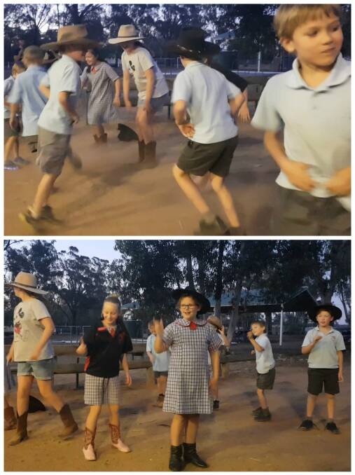 DANCING UP A STORM: Bribbaree Public School students were 10 out of thousands across the country who took part in the Bust the Dust raindance.