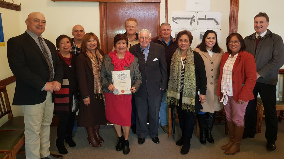 CONGRATULATIONS: Last week Grenfell welcomed its most recent citizen with a ceremony held for Mrs Milagros Minogue. 