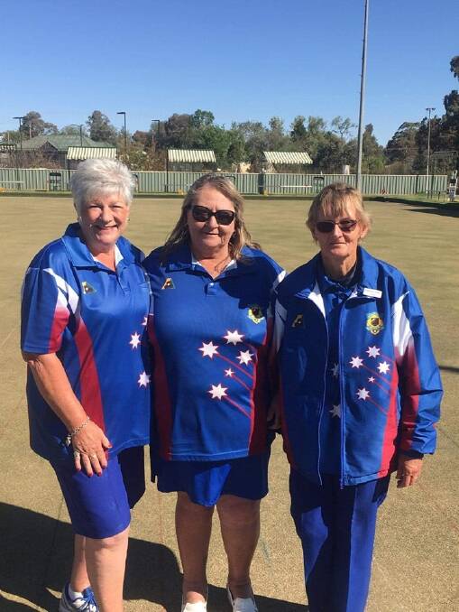 IN THE ZONE: Sandy Paine, Kathy Betcher and Rosemary Walter will play in round four this weekend.