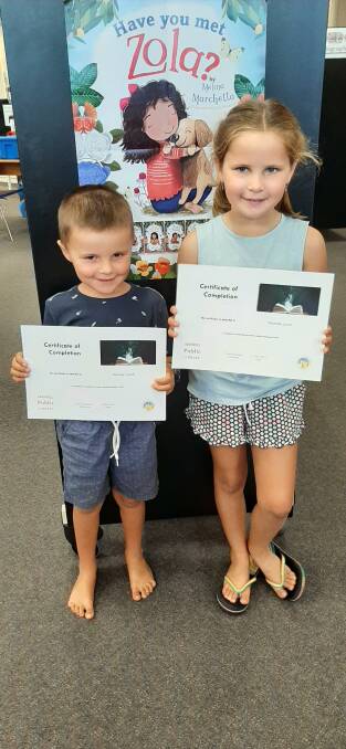 Murray and Hannah Lynch both completed the recent Summer Reading Challenge. Photo: Erica Kearnes.