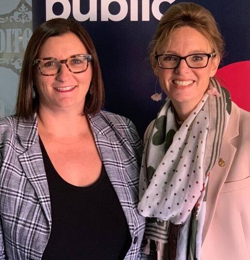 Minister for Education Sarah Mitchell and Member for Cootamundra Steph Cooke.