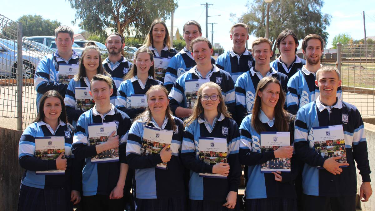 The 17 students from The Henry Lawson High School who began their Higher School Certificate on Thursday.