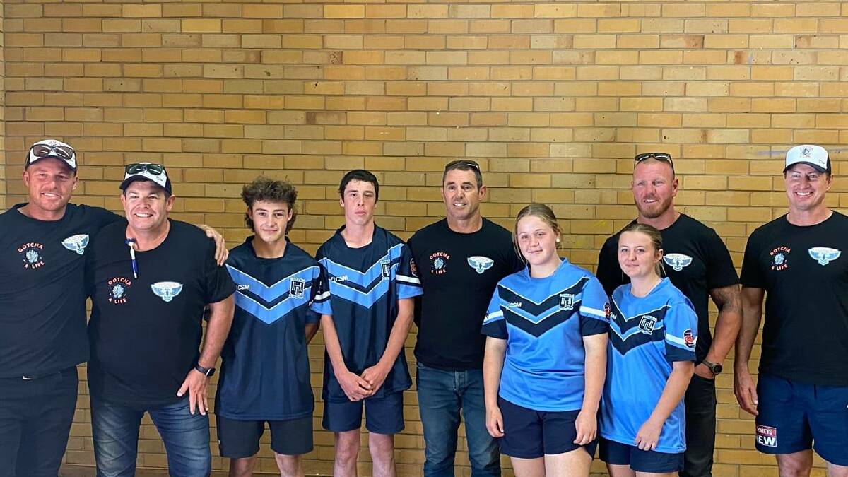 Students at The Henry Lawson High School had some very special NRL visitors last week. Photo: Facebook.