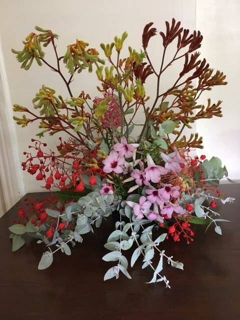 The flowers featured were picked from Noel Cartwrights garden just before Christmas.