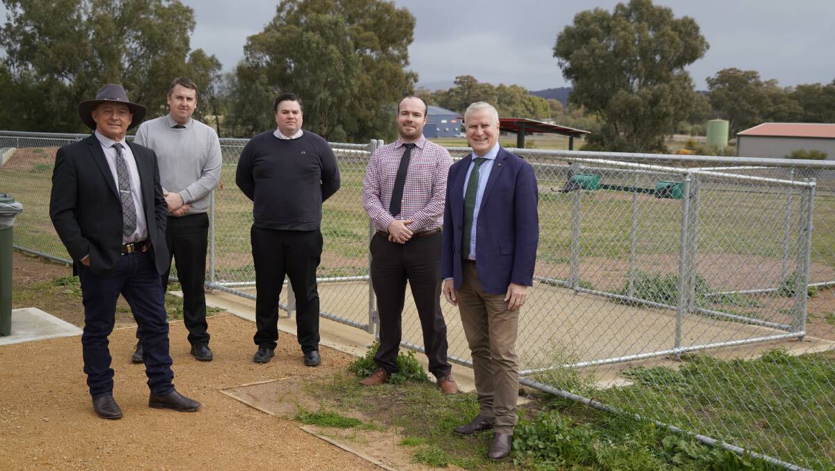 Member for Riverina Michael McCormack had a tour of the new dog park. Photo: Supplied.