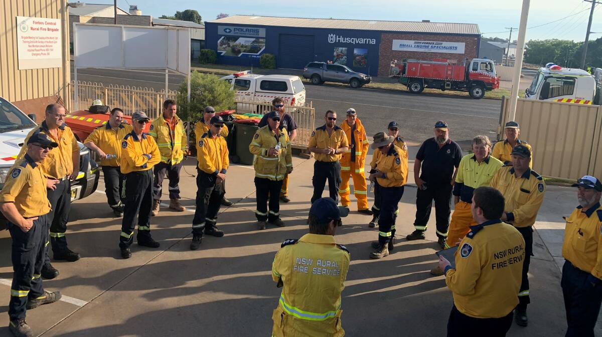 Strike team getting ready to leave Forbes Tuesday morning Photo: Scott Baker 