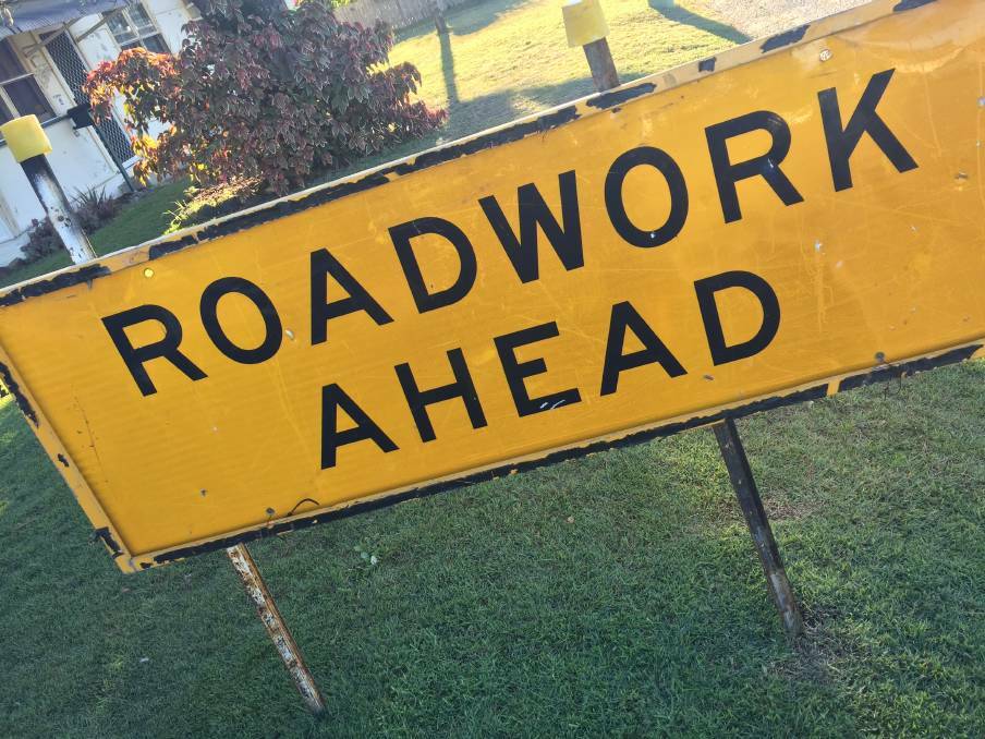 Roadworks are underway on the Grenfell Road.