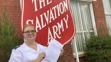 Auxiliary Lieutenant Jodie McInnes of the Cowra/Grenfell Salvation Army is encouraging local residents to donate register for their Christmas appeal.