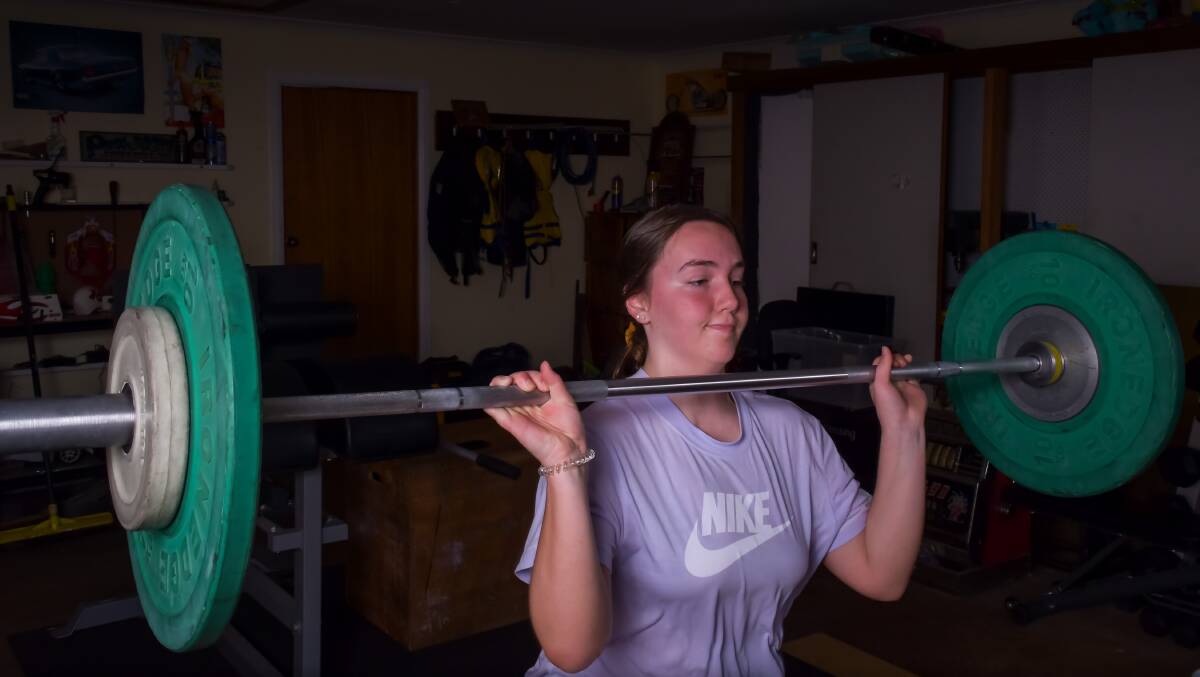 IN CONTROL: Emily Kirkpatrick has excelled in weightlifting since taking up the sport. Picture: Simon Sturzaker