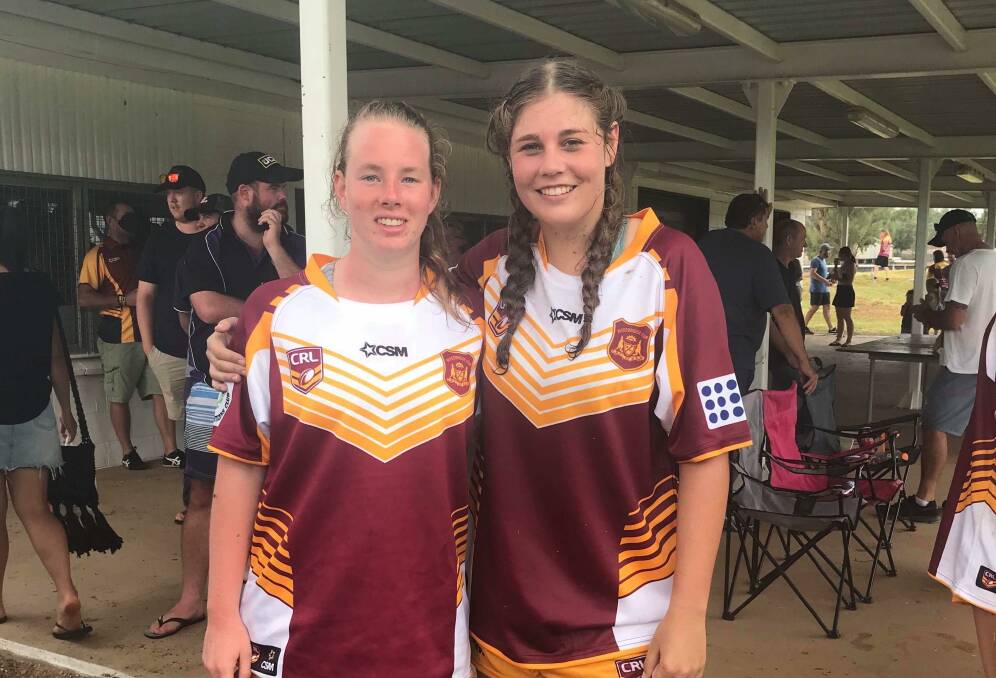 Isabelle Holz and Cailin Dixon will represent Grenfell in the Ladies Tackle Rugby League this Sunday at Lawson Park. Photo supplied.