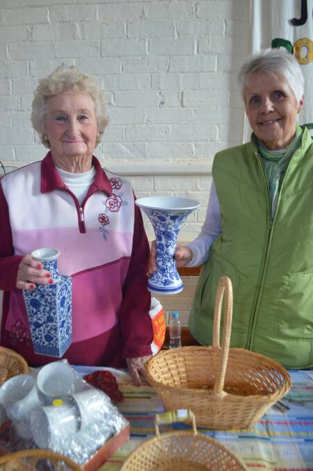 Norma Reid and Jenny Nealon at the Anglican fete.