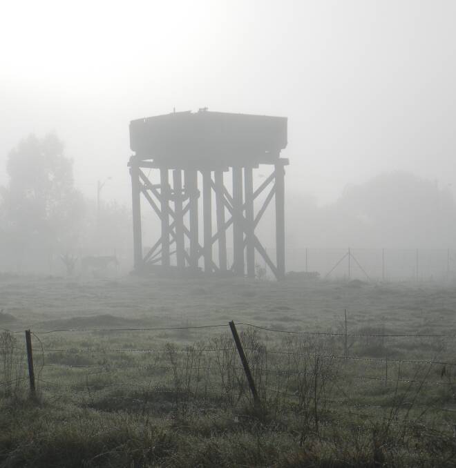 The Railway Water Tank - June 2014 before the perimeter fence was erected.
 