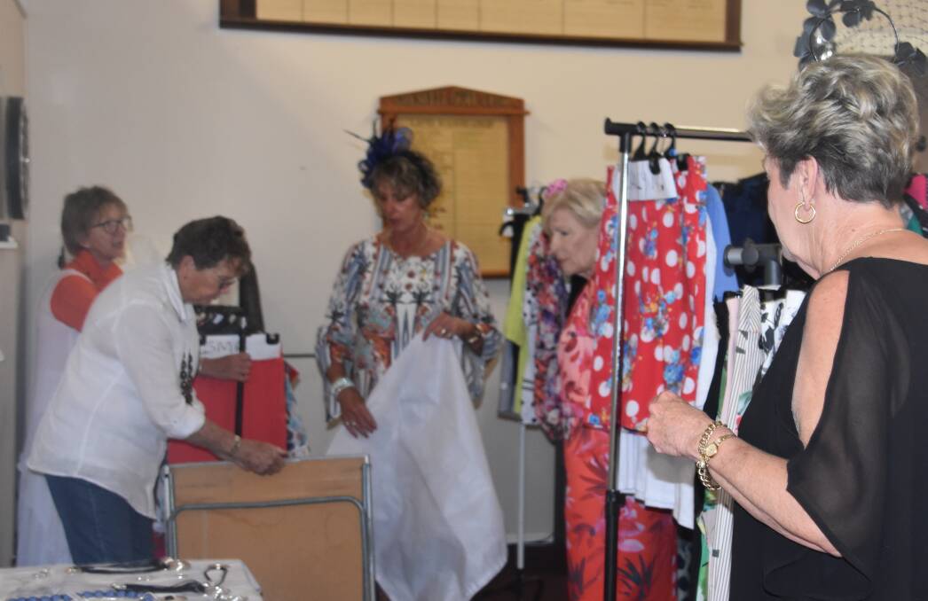 Jan Myers and her staff are busy preparing for the Louisa's Locker cup day fashion parade.
