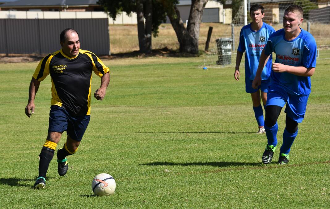 Stinger Martin Galea gets past his opponents during a recent match. 