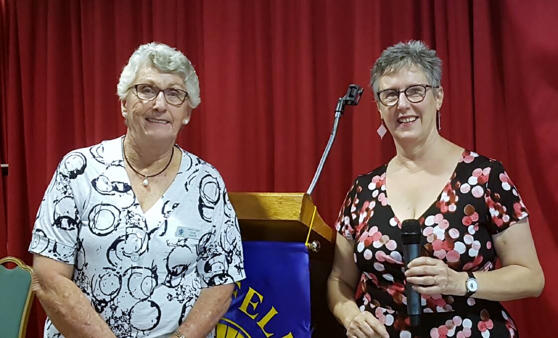 Gail Smith thanking guest speaker Mary-Ann Wright, from Cowra. Photo by Gwen Clark.