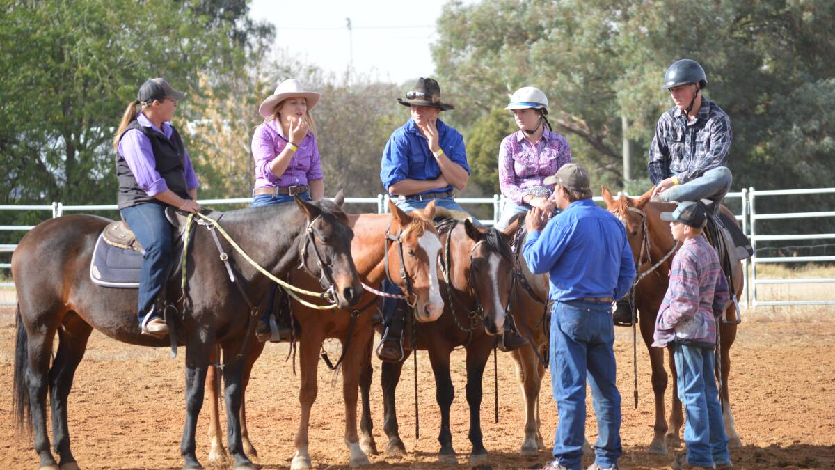 Participants in the Grenfell Show Society's Team Penning held on Saturday April 14.