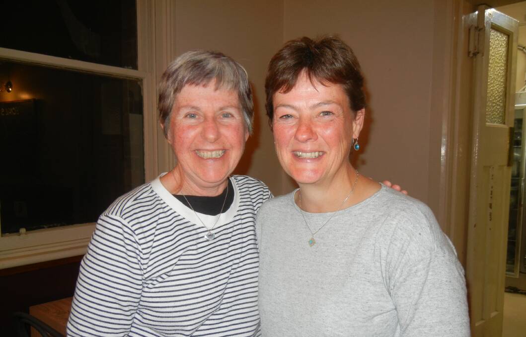 Ann-Maree Spackman and Helen Sinclair  following as nostalgic day in Grenfell and dinner at the Railway Hotel.  
 