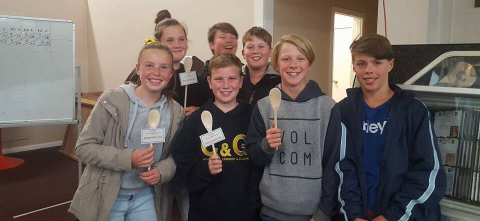 Grenfell Junior Rugby League Quiz Night's Wooden Spoons. Photo GJRLFC.