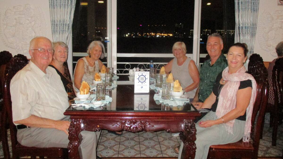 Ted and Hazel Pickwell enjoy a Saigon Bay dinner cruise. (Cont) 