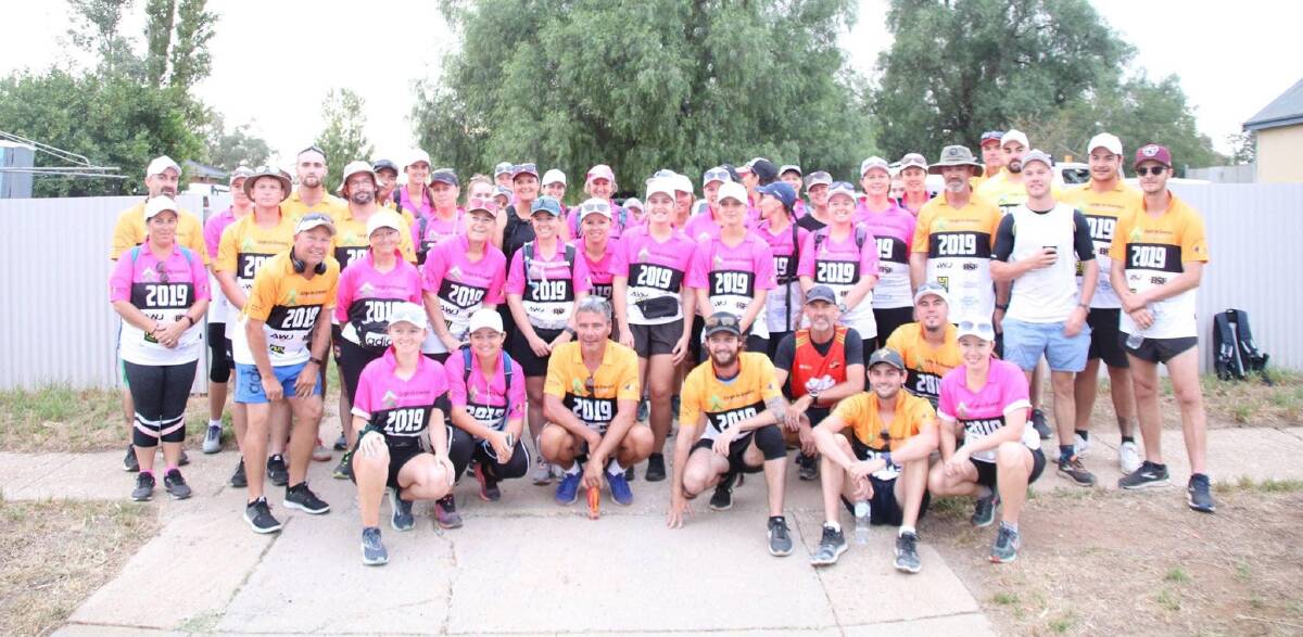 Participants ready for the 96km challenge. Image supplied