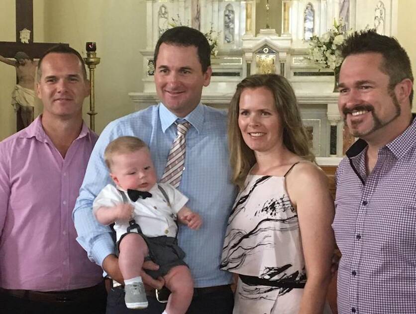 Darcy John with parents Andrew and Davina Ray and godparents Rayner Cox & Brent Ray. (cont) 