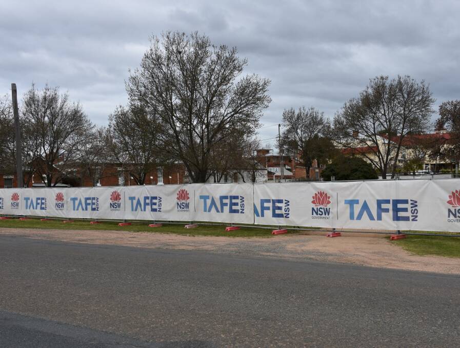 The area adjoining George and Melyra Streets has been cordoned off ready for construction to take place for the proposed new Grenfell TAFE Connected Learning Centre.