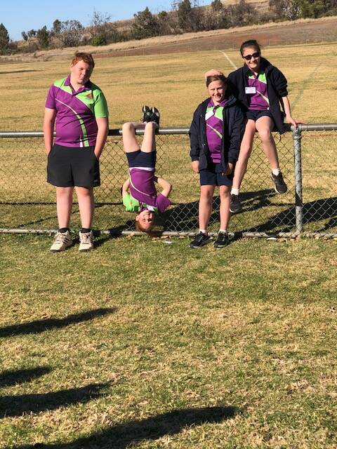SCHHOL ATHLETICS: Caragabal students participated at the Lachlan Athletics Carnival. Photo supplied. 