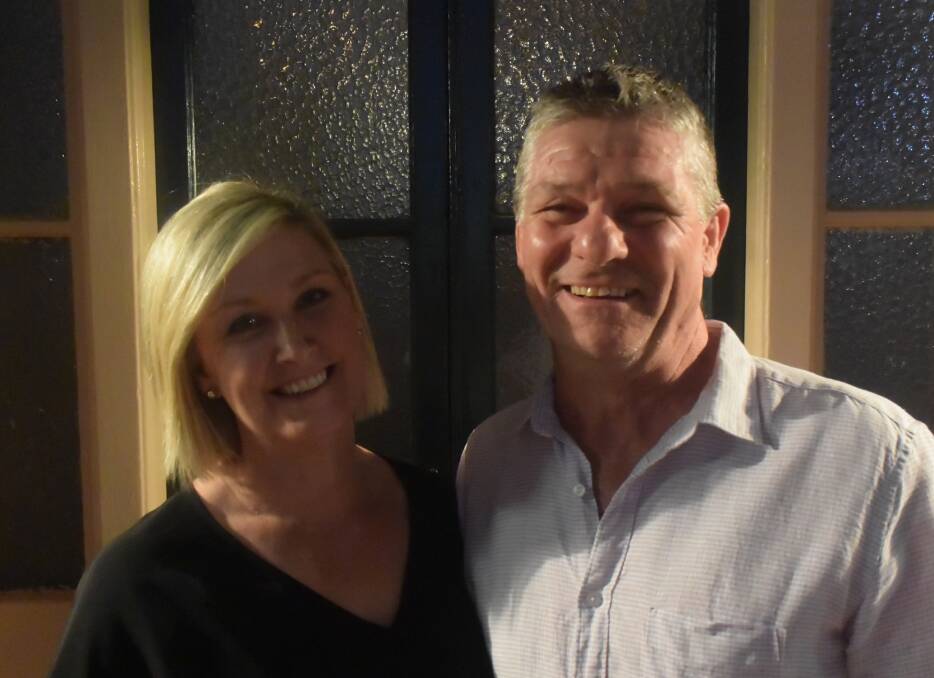 Kelly Bembrick celebrated her birthday with husband Craig at the Lachlan Fertilizer's Christmas party. 