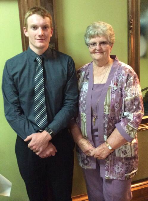 Margaret Knight with Grandson Sergeant Axton Farrell-Gray. Photo supplied.