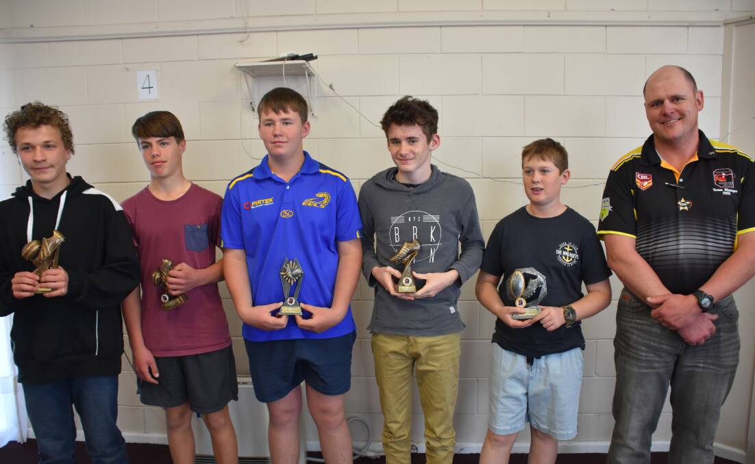 U14's Major Trophy Winners - Coaches Award - Luke Nealon, Continuous Effort - Bailey Edwards, Most Improved - Zachary Clarke, B&F Runner Up - Michael Smith and Best & Fairest - Marc O'Loughlin. 
