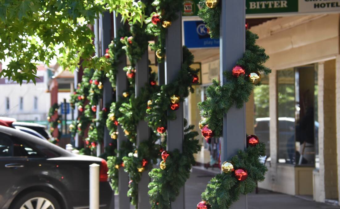 Christmas garlands in Main Street. 