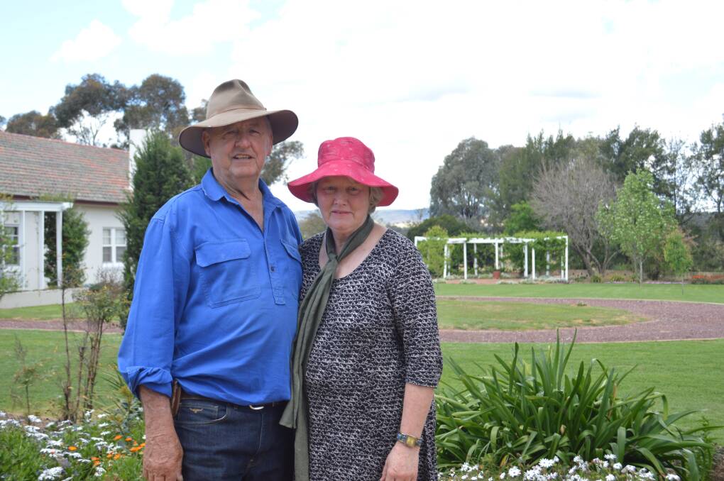 Rod and Wendy Goodsell in their picturesque garden.