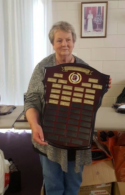 Marie Cotter was thrilled to be awarded a life membership of the GJRLFC. Photo GJRLFC.