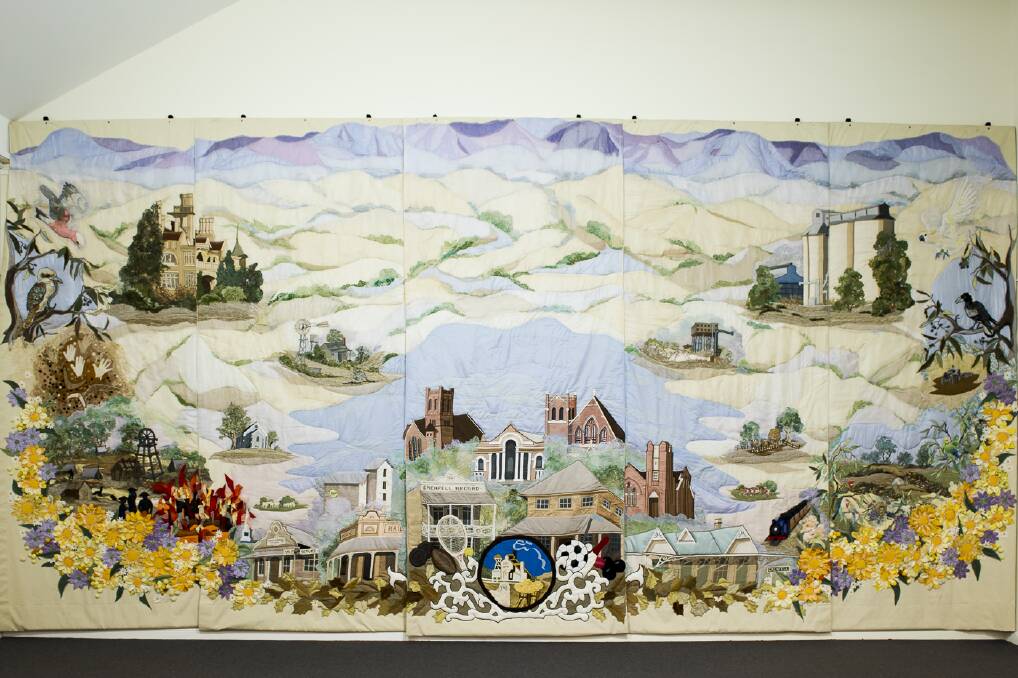 The stunning Grenfell Community Curtain is on display at the Grenfell Art Gallery. 