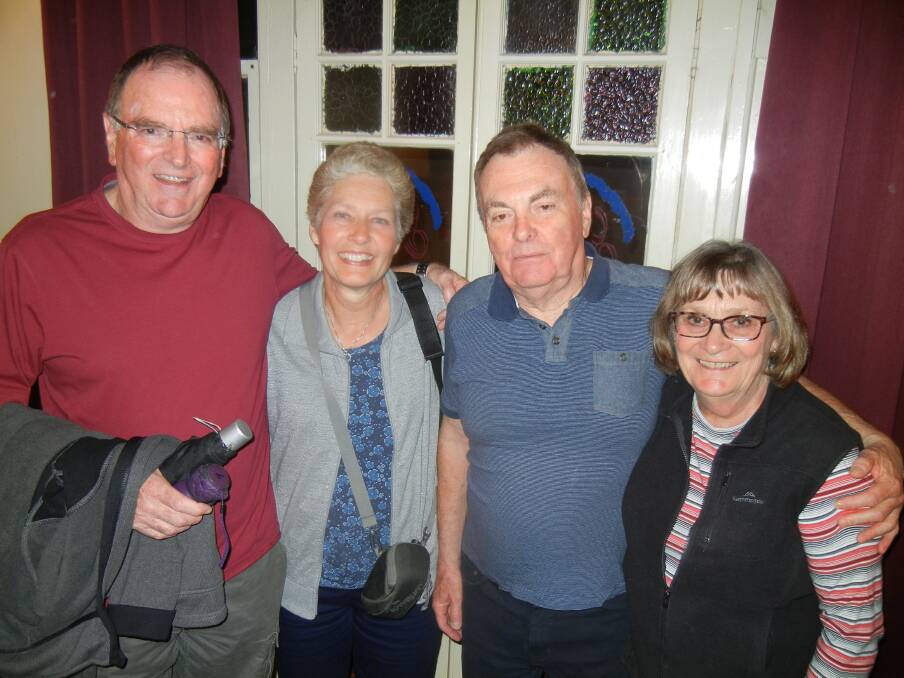 Kevin, Linda, Geoff and Rosemary Berry enjoyed a stop-over in Grenfell. 