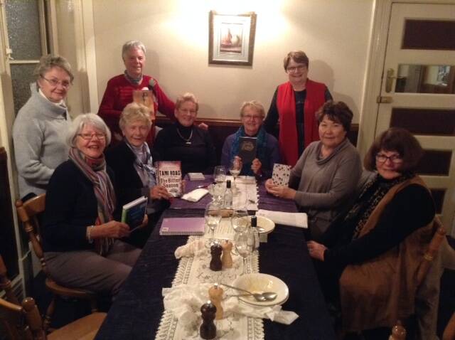 Grenfell Book club members enjoying a night out to dinner. 