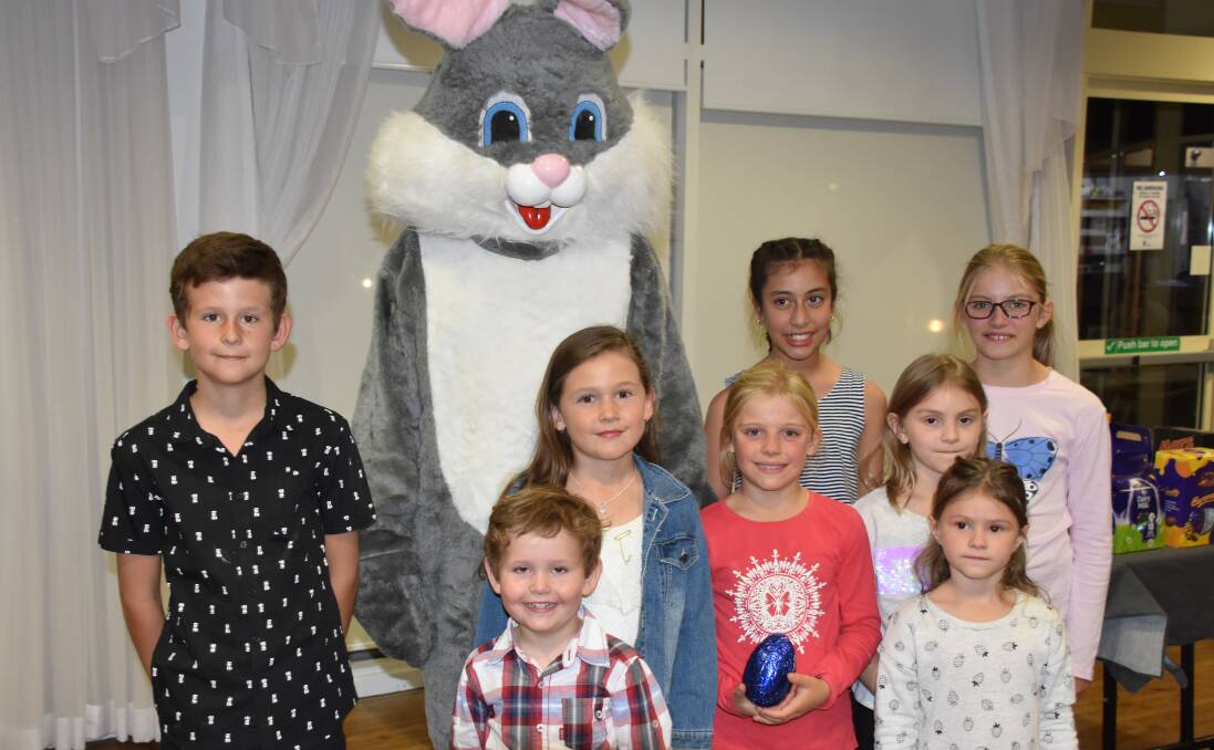 Local children were thrilled to receive a gift from the Easter Bunny.  