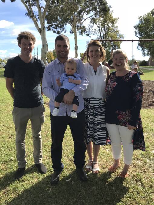 Byron with his Godparents James Eppelstun and Paige Wood and his parents Adam and Rachael. (Cont) 