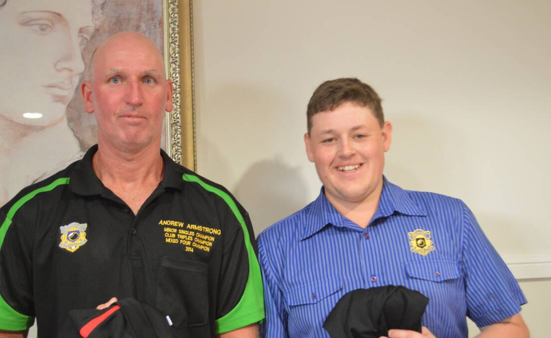 Grenfell Bowlers Andrew Armstrong and Blake Bradtke are Major Pairs semi-final winners.