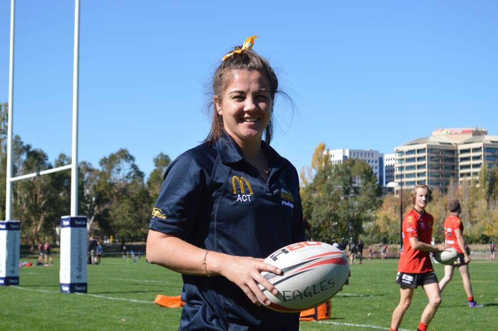 Samantha Wood of Grenfell during training in the ACT.
