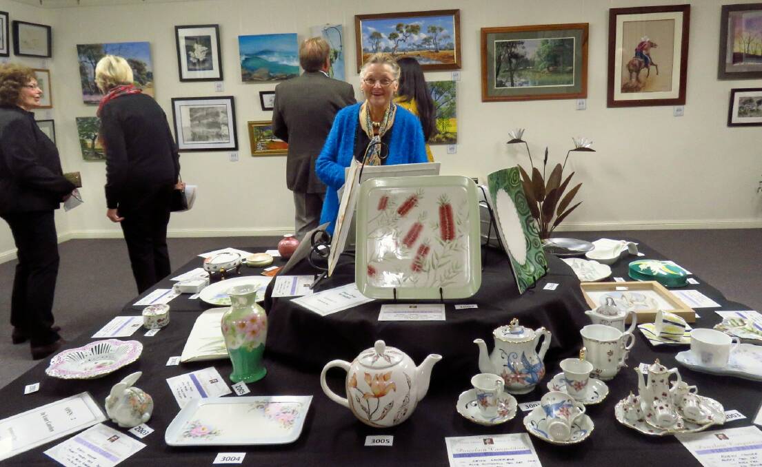 Robyn Moore of Young won many prizes for her stunning porcelain.