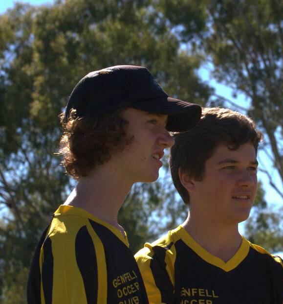 Ethan Eyles and Connor Day from the U17's Strikers'. Photo Trevor Knight. 