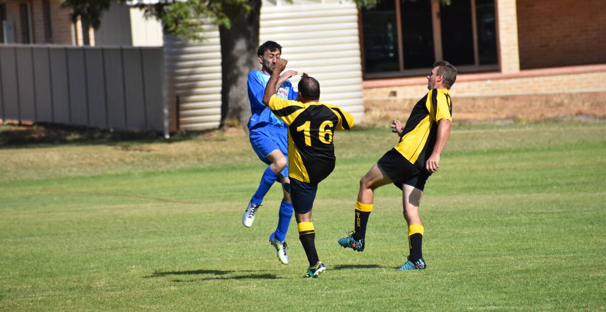 Grenfell Stingers take on the opposition in a recent home game at Lawson Oval.